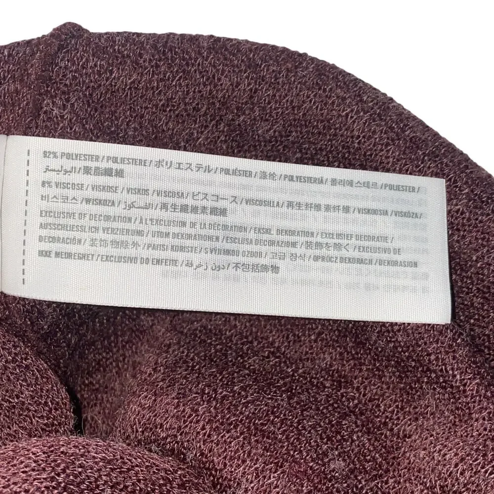 Abercrombie And Fitch Cowl Neck Women’s Small Maroon Fleece